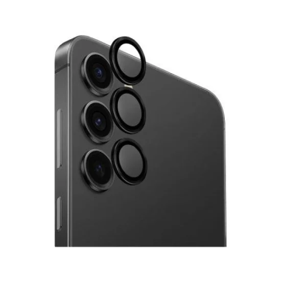 Camera Lens Protector Galaxy S25 Plus Uniq Optix - Midnight (Black) Tempered Glass + Aluminium